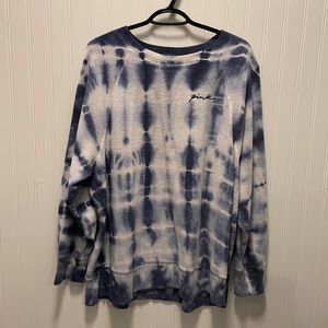 PINK sweatshirt tiedye blue/white